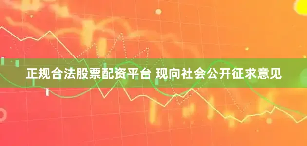 正规合法股票配资平台 现向社会公开征求意见