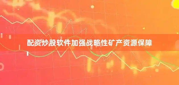 配资炒股软件加强战略性矿产资源保障